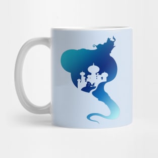 Aladdin Silhouette Blue Mug